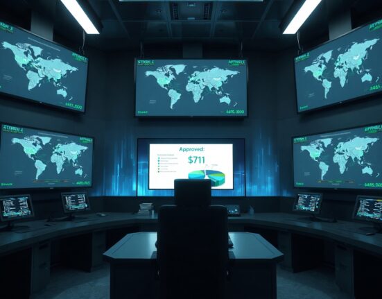 Digital control room display showing approval of $71 million Ethereum fund unfreeze proposal.