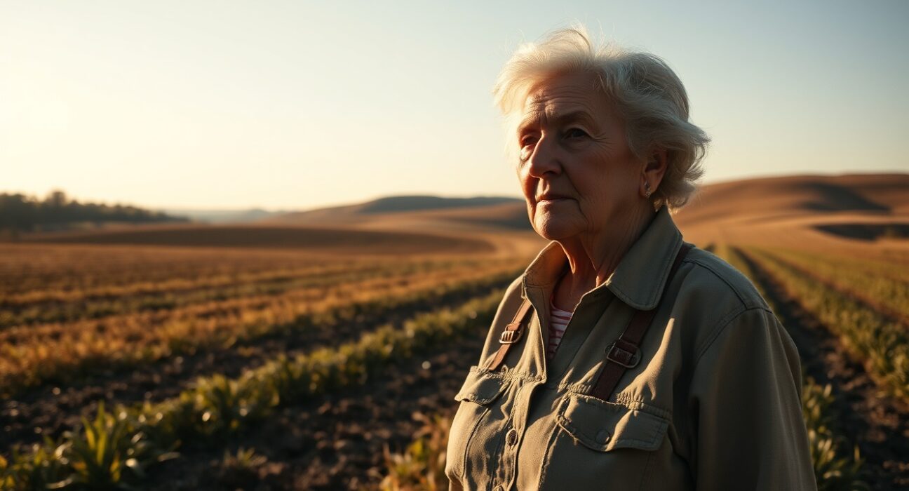 Kentucky farmer Ida Huddleston contemplates her land amid data center development pressures.