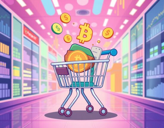 Klarna stablecoin funding partnership with Coinbase illustrated as digital shopping and crypto integration