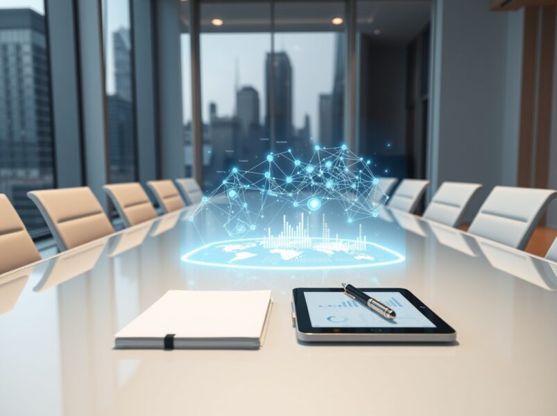 Kleiner Perkins AI fund analysis in a modern venture capital office setting with data visualization.