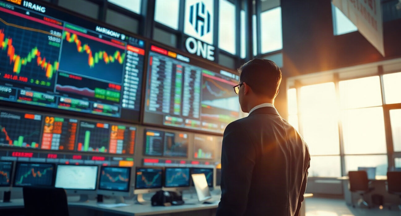 Financial analyst monitoring cryptocurrency charts in Seoul trading floor