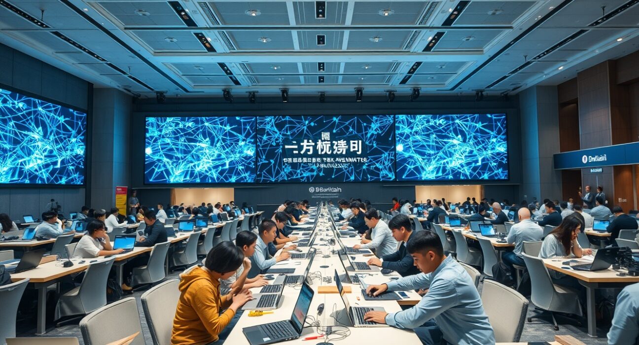 Developers collaborating at the Korea Buidl Week 2026 blockchain conference in Seoul.