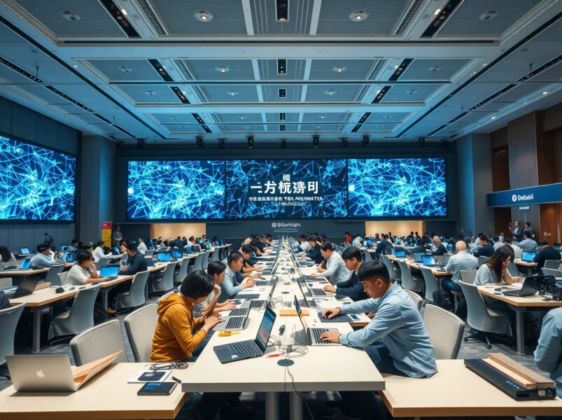 Developers collaborating at the Korea Buidl Week 2026 blockchain conference in Seoul.