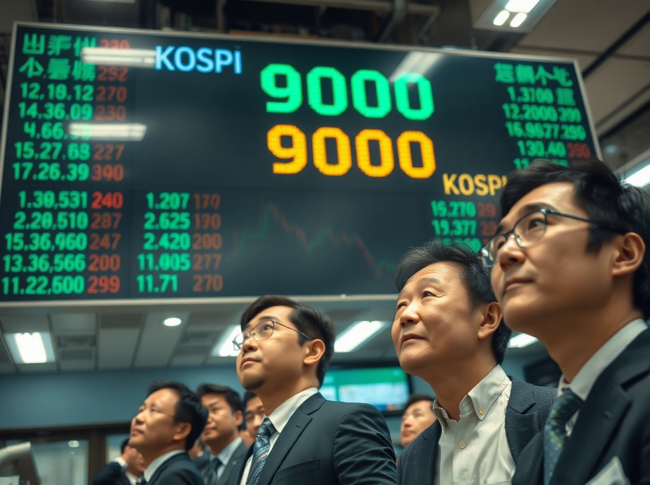 KOSPI Breaks Back Above 9,000 as SK Hynix Leads Tech Rally