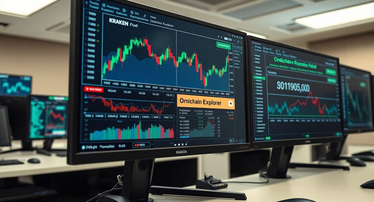 On-chain data monitor showing a large cryptocurrency transfer from KR1 to Kraken exchange