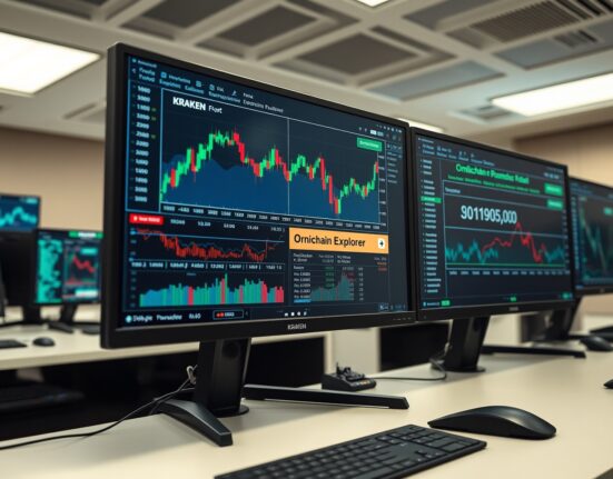 On-chain data monitor showing a large cryptocurrency transfer from KR1 to Kraken exchange