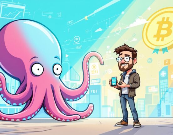 A confident Kraken founder stands as an investigation concludes, symbolizing vindication and clarity for the crypto exchange.