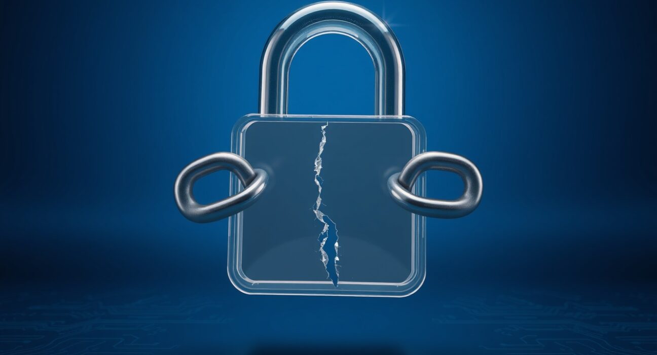 Digital security breach representing the $18.2M Kraken hack and stolen cryptocurrency transfer.