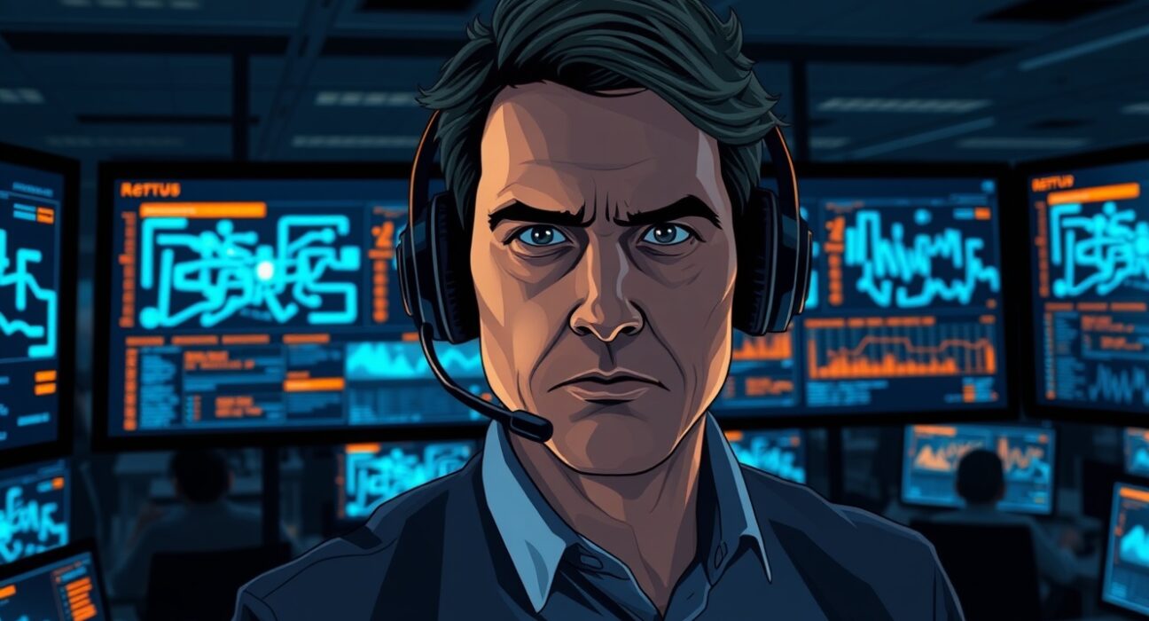 Cybersecurity analyst monitoring Kraken security incident response in operations center