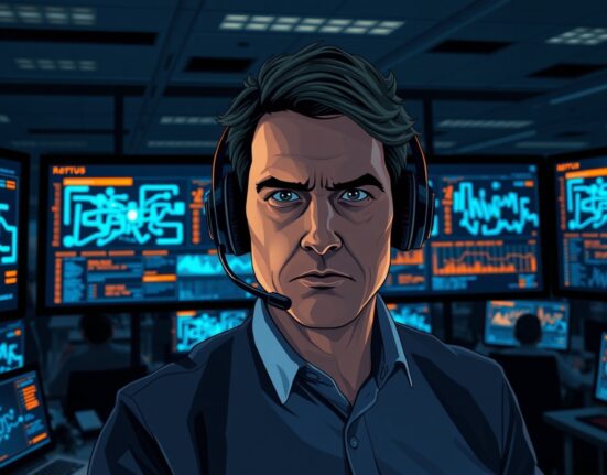 Cybersecurity analyst monitoring Kraken security incident response in operations center