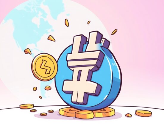 Cartoon illustration showing the transformation of the South Korean Won into the KRWQ stablecoin, representing a new digital financial era.