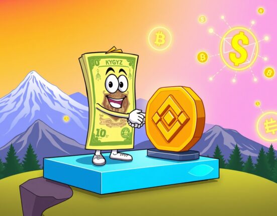 Kyrgyzstan's fiat-pegged stablecoin KGST launching on the Binance cryptocurrency exchange platform.