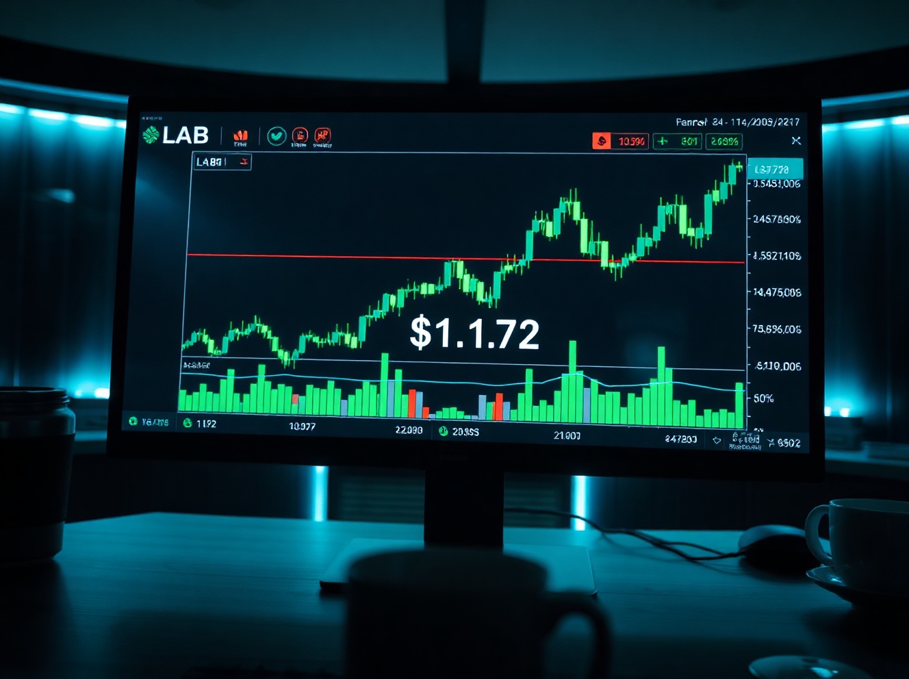 LAB Surges 4.71% in Five Minutes on Bitcoin World, Now Trading at $11.72