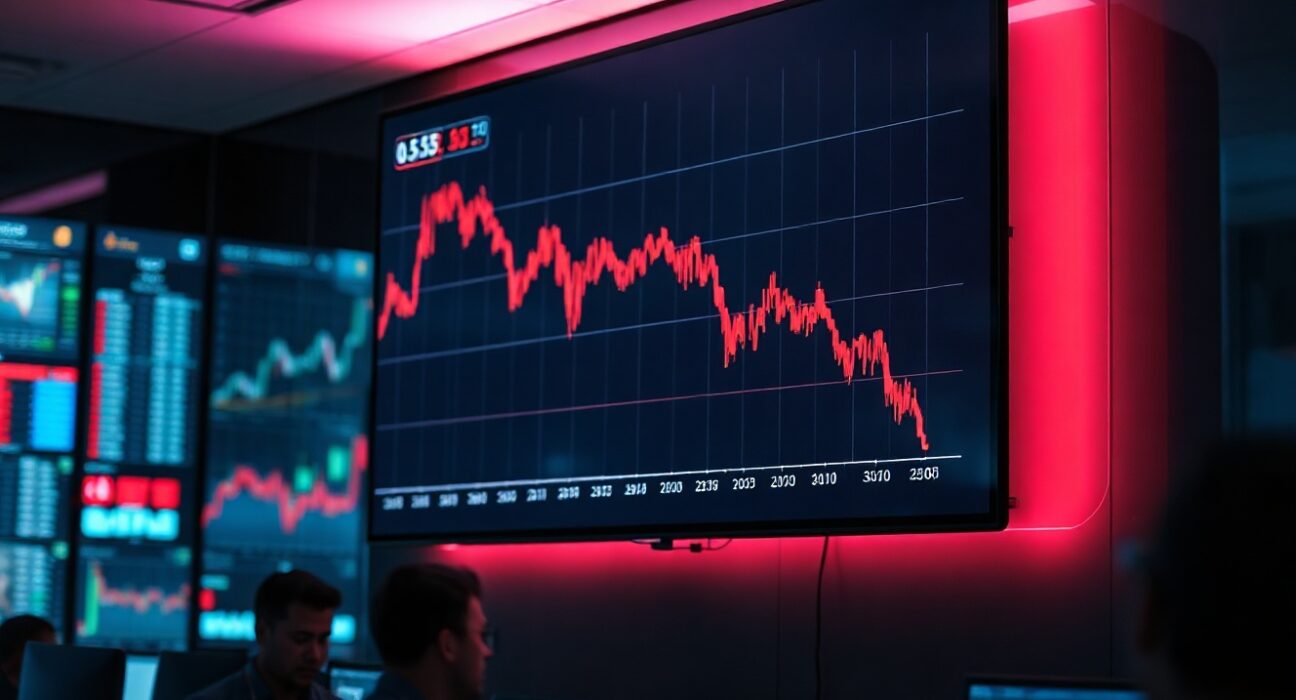 LAB token price chart showing a dramatic decline from peak to near zero after unlock
