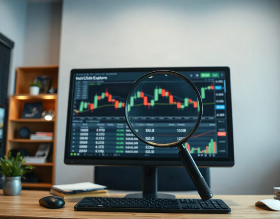 On-chain analyst monitoring a cryptocurrency wallet transfer on a blockchain explorer.