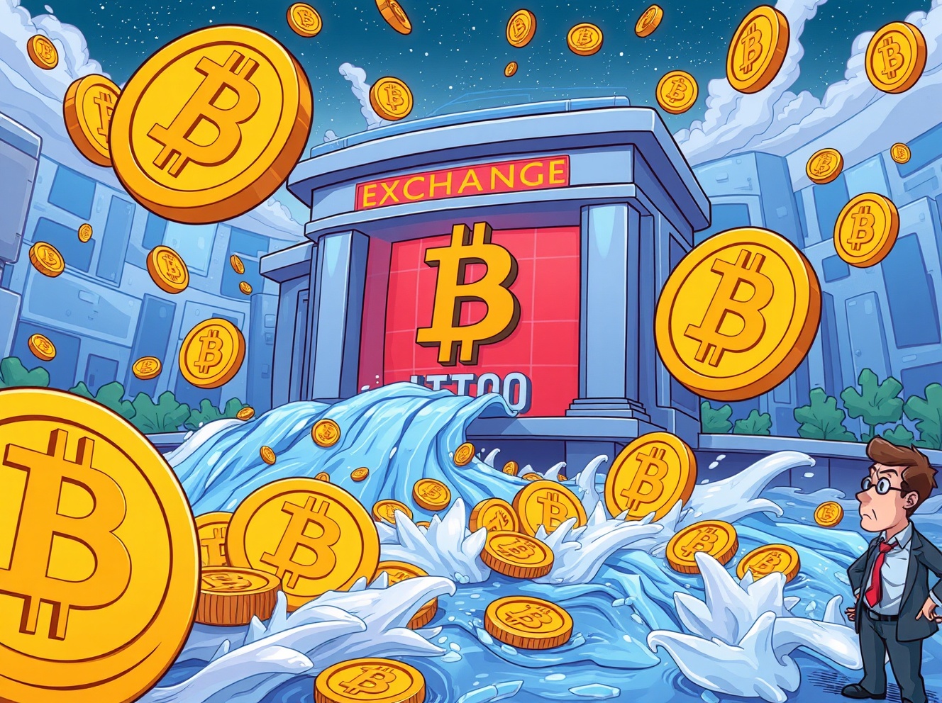 Alarming BTC Inflows: Massive 7,000 Bitcoin Deposits Flood Exchanges
