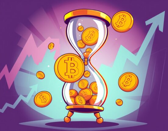 Golden hourglass showing final opportunity to buy Bitcoin under $90K before price surge