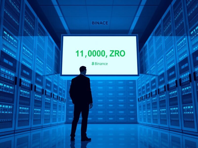 A LayerZero team-linked address deposits 1 million ZRO tokens to Binance, worth $1.4 million, as tracked by Onchain Lens.
