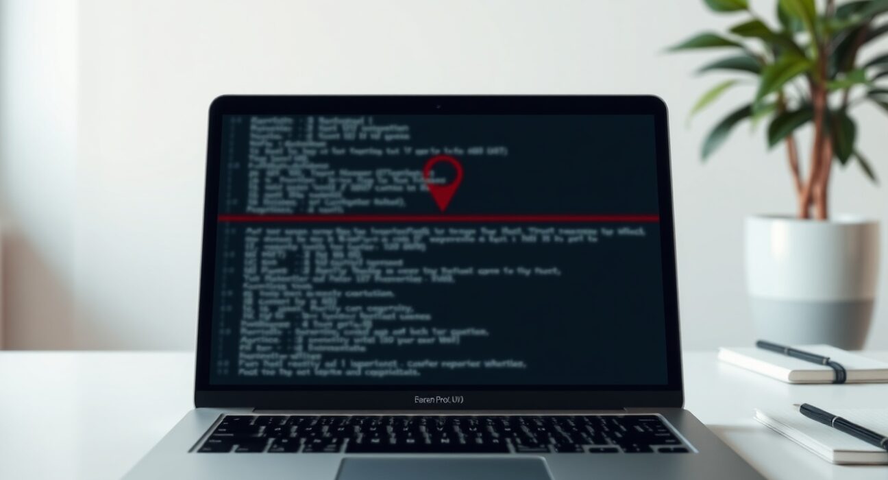 Lazarus Group macOS malware threat illustrated on a MacBook in a professional setting.
