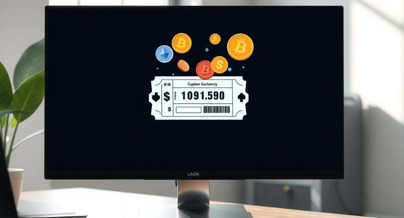 LBank Labs Spring Fortune Draw campaign featuring a digital lottery ticket and major cryptocurrency symbols.