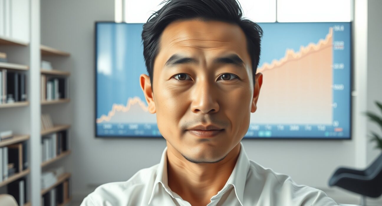 LD Capital founder JackYi analyzing Bitcoin price charts with a confident prediction for market rebound.
