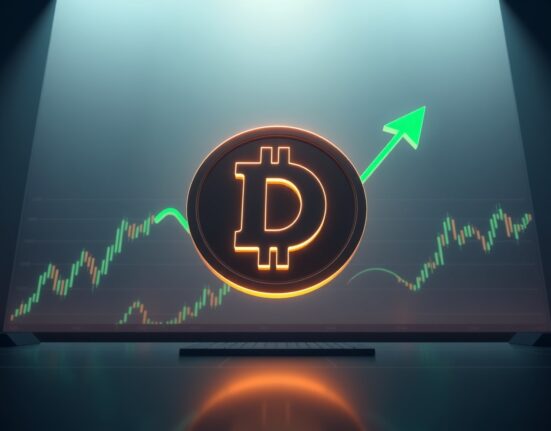 LDO token symbol on a price chart with a green upward arrow indicating a 20% surge after an insider trade