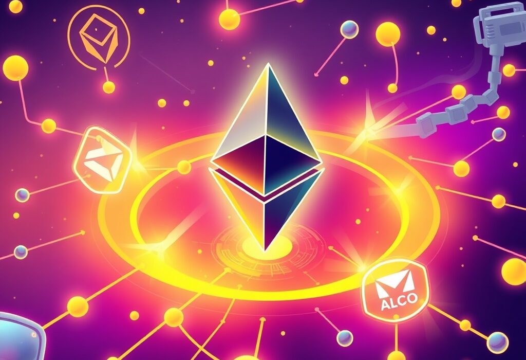 A cartoon illustration symbolizing the future of Lean Ethereum, showcasing its quantum resistance and simplified, efficient design.