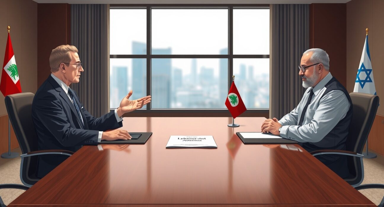 Diplomatic negotiations between Lebanon and Israel over a ceasefire extension agreement.