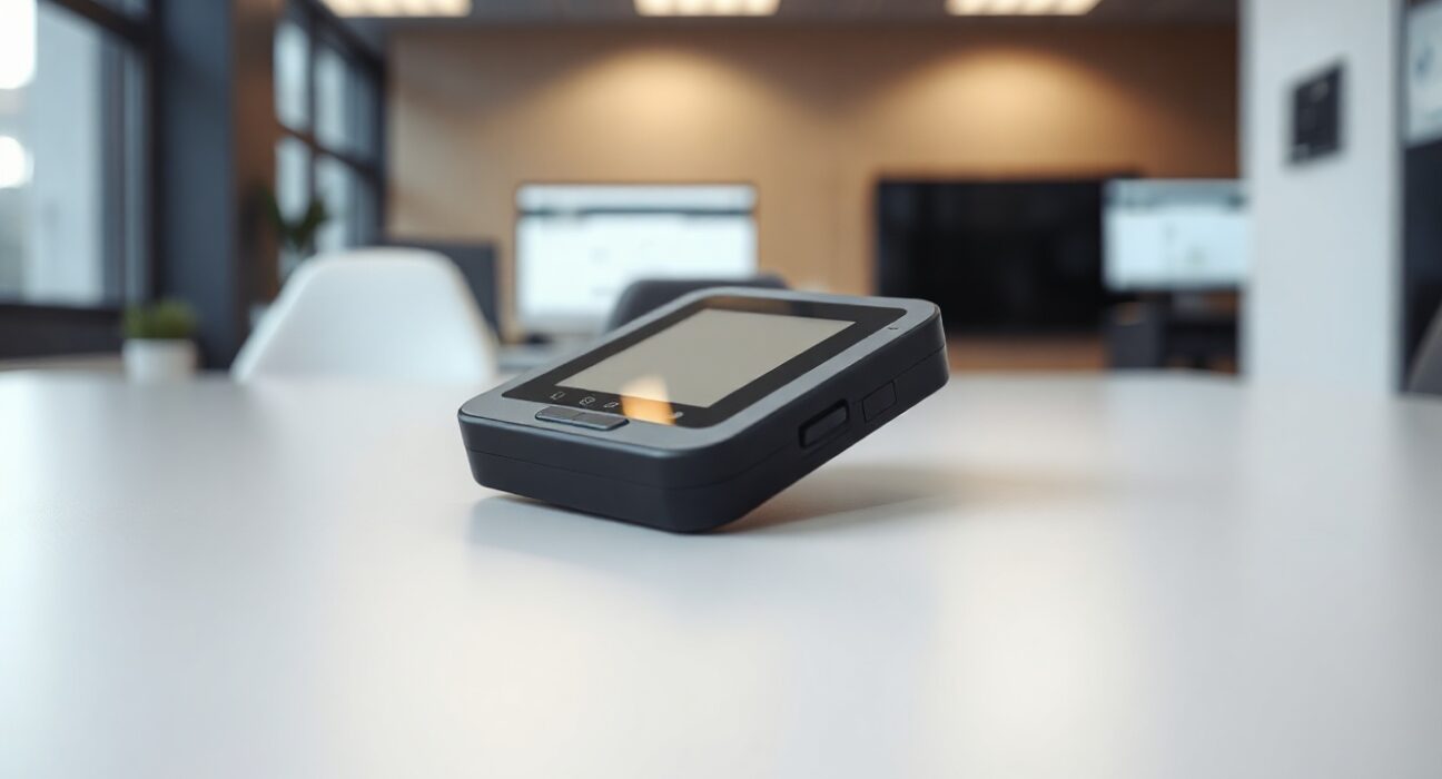 Hardware wallet on a desk, representing the debate on crypto security responsibility