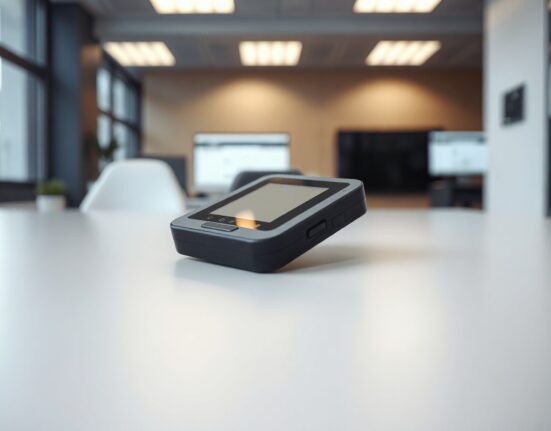 Hardware wallet on a desk, representing the debate on crypto security responsibility