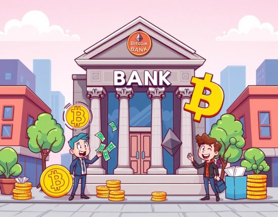 Revolutionary cryptocurrency banking transformation merging traditional finance with digital assets