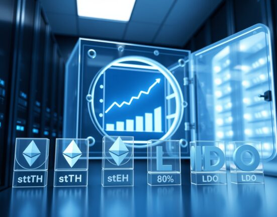 Conceptual image of the Lido DAO treasury mechanism for the proposed LDO token buyback.