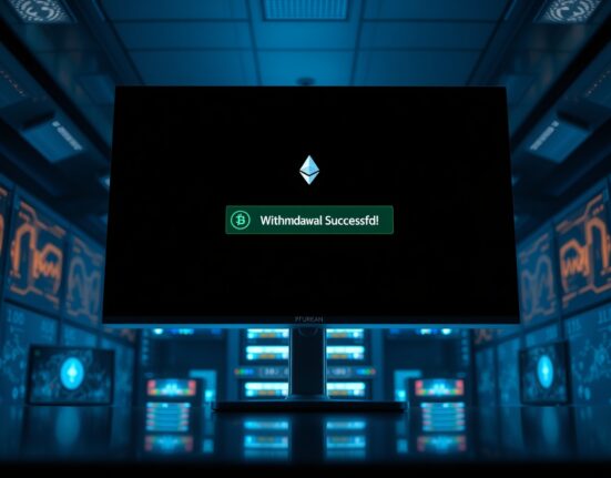 Lighter Perp DEX interface showing a successful ETH withdrawal using ZK proofs on a monitor in a modern trading room.