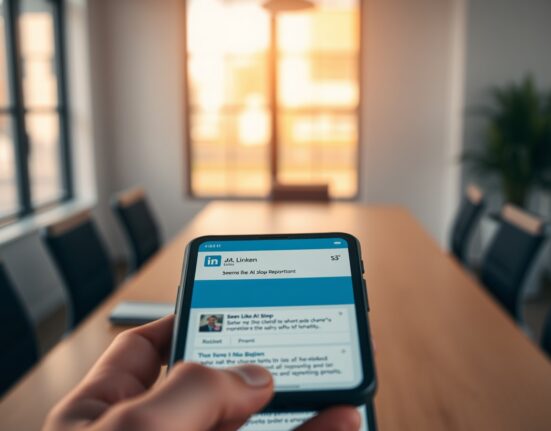 LinkedIn app showing new 'Seems like AI slop' reporting button for flagging AI-generated content