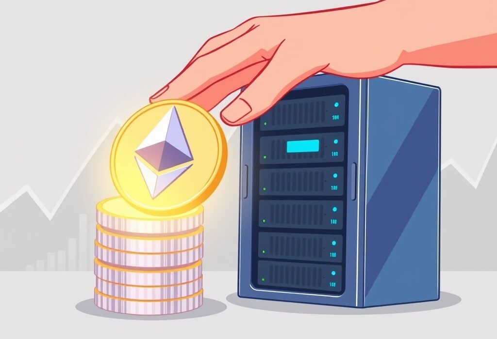 A cartoon illustration depicting a significant Longling Capital ETH withdrawal from a crypto exchange, symbolizing institutional intent to hold.