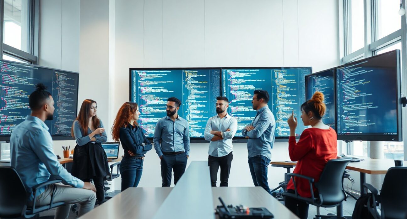 Stockholm startup Lovable team collaborating on AI coding platform in modern office