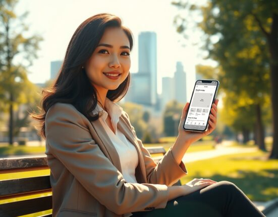 Lovable vibe coding app on a smartphone in a park, showcasing mobile AI app development