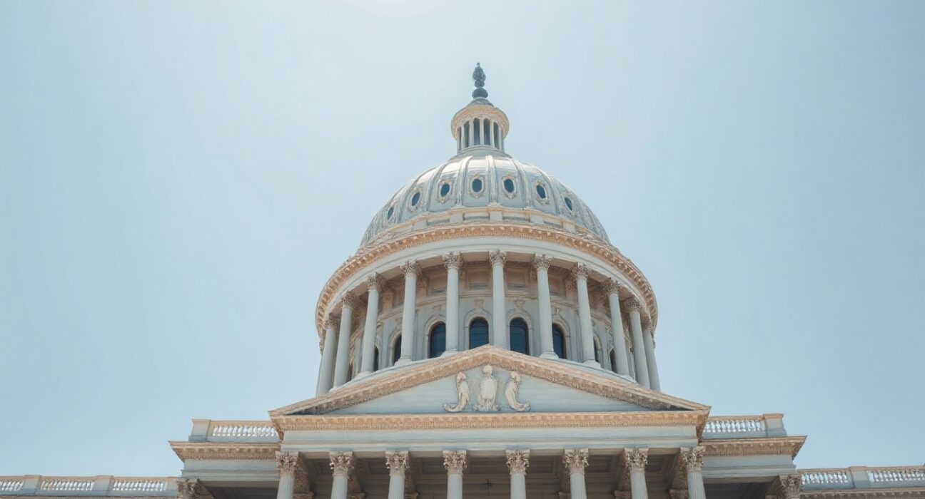 United States Capitol building under clear daylight sky