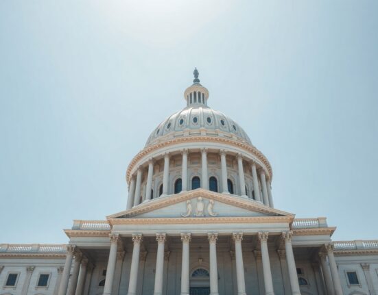 United States Capitol building under clear daylight sky