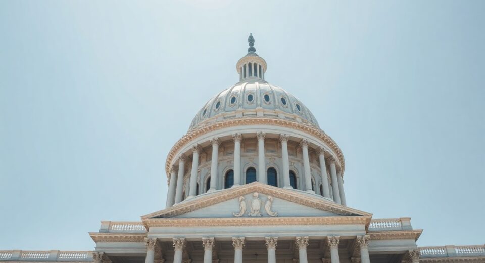 United States Capitol building under clear daylight sky