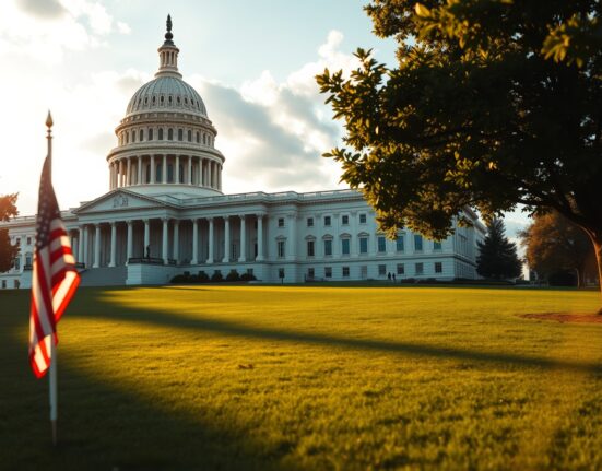 U.S. Capitol building on a sunny afternoon, representing the legislative push for crypto customer asset protection.