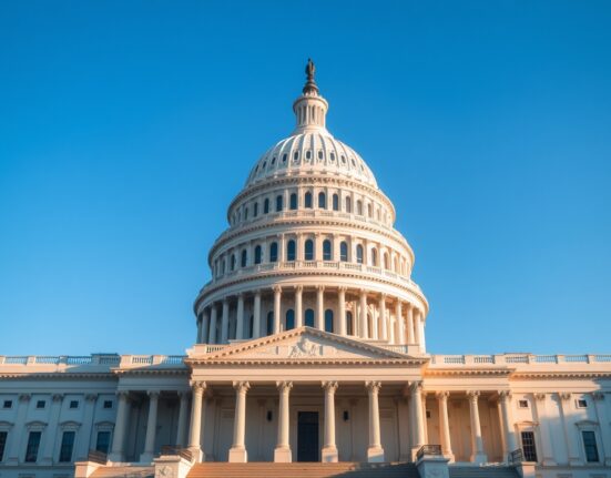 U.S. Capitol building exterior under a clear sky, symbolizing legislative action on the CLARITY bill.