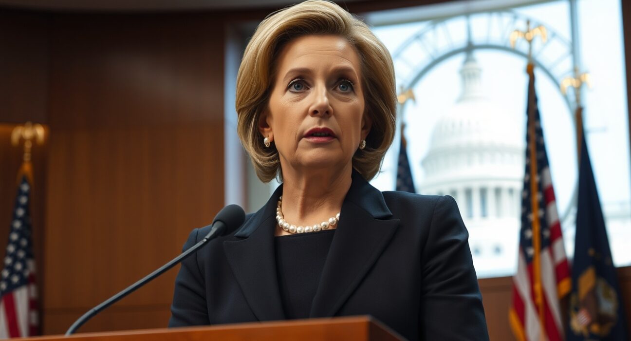 US Senator Cynthia Lummis advocating for the crypto market structure bill CLARITY in Congress.