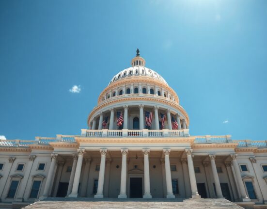 US Capitol building on a sunny day, representing the legislative setting for Senator Lummis's Clarity bill warning.