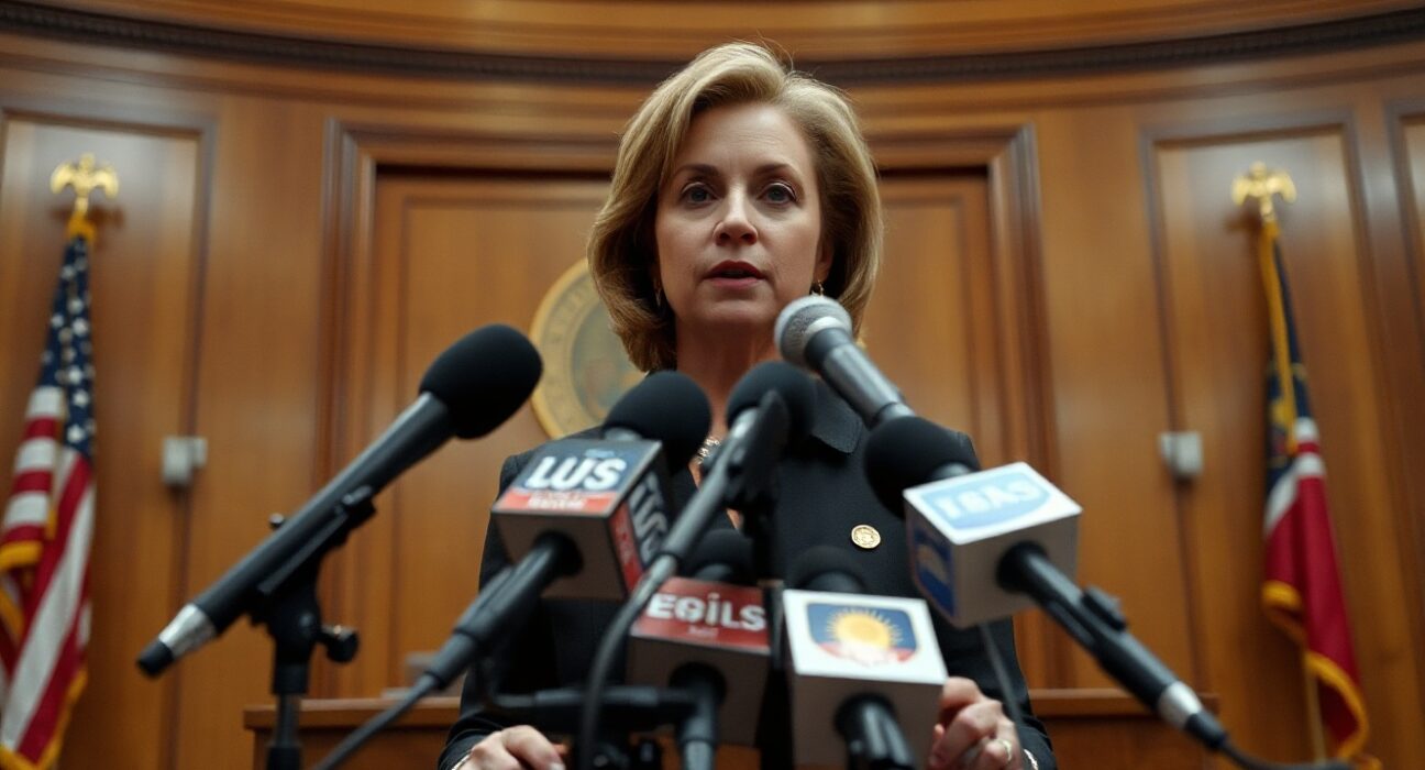 Senator Cynthia Lummis speaking at a Senate hearing, responding to criticism of the CLARITY Act.