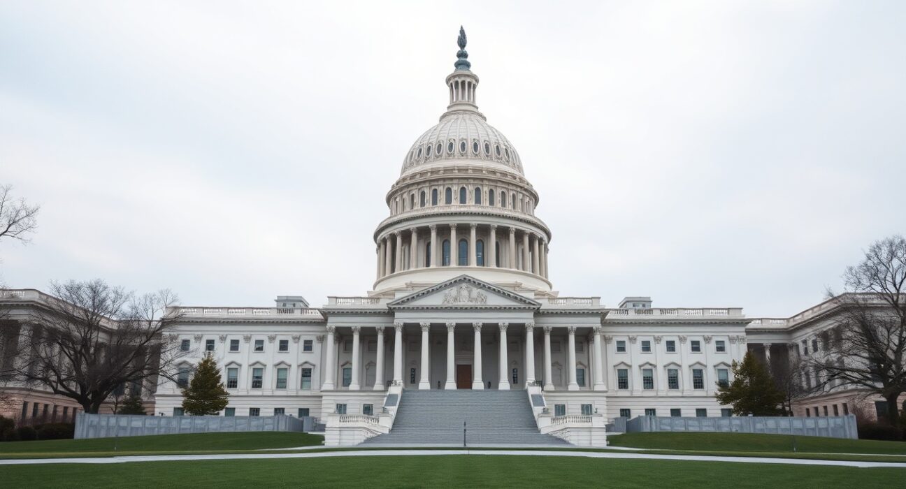 US Capitol building in Washington, DC, where Senate negotiations on the CLARITY Act are ongoing.