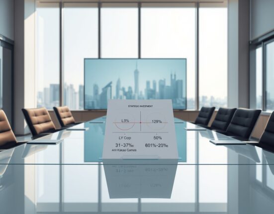 LY Corp strategic investment document for Kakao Games shareholder restructuring in Seoul boardroom