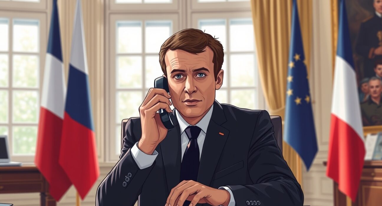 French President Macron urges resumption of US-Iran talks on Middle East security.