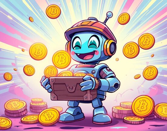 A vibrant cartoon illustration of Magic Eden's Ordinals buyback program collecting digital artifacts.