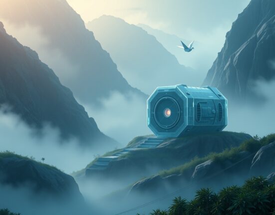 Illustration of the Makina DeFi protocol hack showing a security breach in a digital finance system.